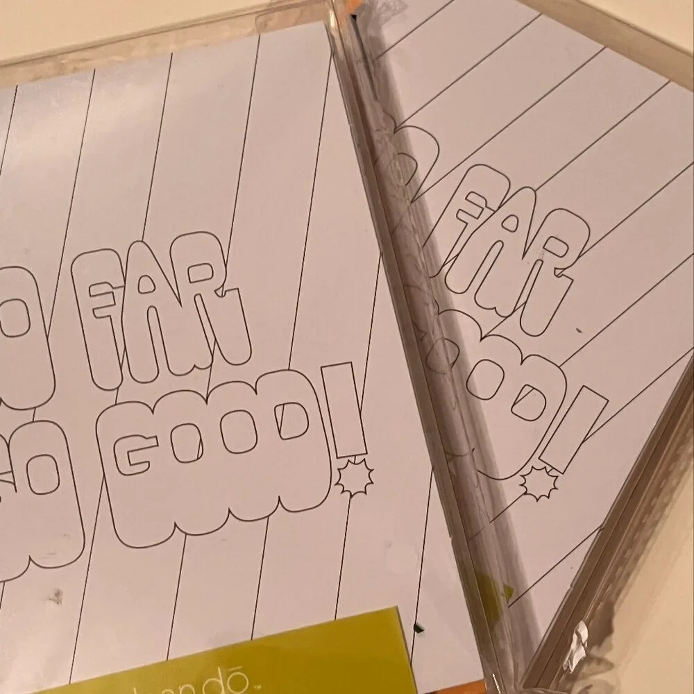 Color In Notecard Set by Bando (2 packages / 10 cards per pack‎ / new)